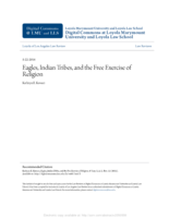 Eagles, Indian Tribes, and the Free Exercise of Religion