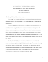 The evolution of Rutgers medical schools and the impact on their medical libraries