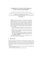 Complexity of Concrete Type-inference in the Presence of Exceptions