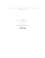 The value of subject specialization and the future of science liaison librarianship