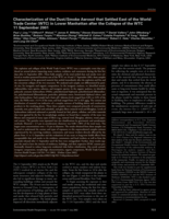 Characterization of the Dust/Smoke Aerosol that Settled East of the World Trade Center (WTC) in Lower Manhattan after the Collapse of the WTC 11 September 2001