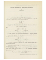 On the determinant of random matrices