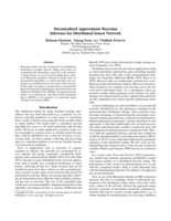 Decentralized Approximate Bayesian Inference for Distributed Sensor Network