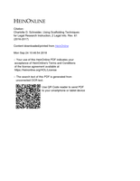 Using Scaffolding Techniques for Legal Research Instruction