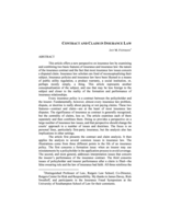Contract and claim in insurance law