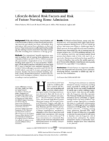 Lifestyle-Related Risk Factors and Risk of Future Nursing Home Admission