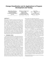 Change classification and its applications to program development and testing