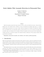 Static Infinite Wait Anomaly Detection in Polynomial Time