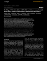 Profiling of diferulates (plant cell wall cross-linkers) using ultrahigh-performance liquid chromatography-tandem mass spectrometry