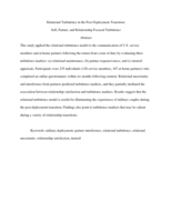 Relational turbulence in the post-deployment transition: Self, partner, and relationship focused turbulence