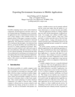 Exporting environment awareness to mobile applications