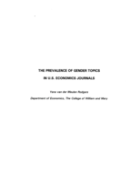 The Prevalence of Gender Topics in U.S. Economics Journals