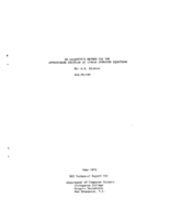 On Galerkin's method for the approximate solution of linear operator equations