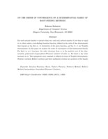 On the Order of Convergence of a Determinantal Family of Root-finding Methods