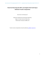 Numerical smearing, ray effect, and angular false scattering in radiation transfer computation