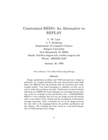 Constrained REDO: An Alternative to REPLAY