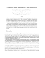 Cooperative caching middleware for cluster-based servers