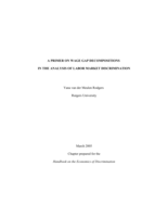 A primer on wage gap decompositions in the analysis of labor market discrimination