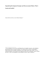 Engendering development strategies and macroeconomic policies: what’s sound and sensible?