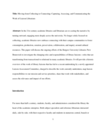 Moving from collecting to connecting: capturing, assessing, and communicating the work of liaison librarians