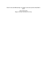 Parents' assets and child marriage: Are mother's assets more protective than father's assets?