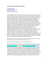 Mental health interventions for the elderly