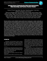 Learning science communication skills using improvisation,video recordings, and practice, practice, practice