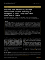 Exosomes from differentially activated macrophages influence dormancy or resurgence of breast cancer cells within bone marrow stroma
