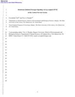 Membrane-initiated estrogen signaling via Gq-coupled GPCR 1 in the central nervous system