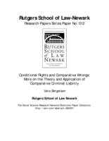 Conditional rights and comparative wrongs: more on the theory and application of comparative criminal liability