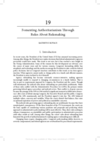 Fomenting authoritarianism through rules about rulemaking