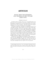 Rules about rulemaking and the rise of the unitary executive