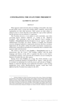 Constraining the statutory president