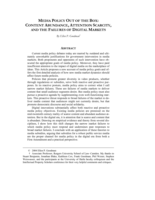 Media policy out of the box: content abundance, attention scarcity, and the failures of digital markets