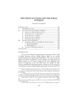 Spectrum auctions and the public interest