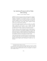 An antitrust framework for false advertising