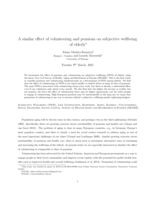 A similar effect of volunteering and pensions on subjective wellbeing of elderly