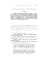 Foreword: On religious constitutionalism