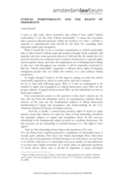 Ethical territoriality and the rights of immigrants