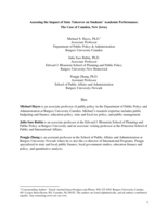 Assessing the impact of state takeover on students’ academic performance:  the case of Camden, New Jersey