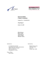 Internet initial claims evaluation: final report