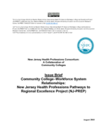 Community college–workforce system relationships: New Jersey Health Professions Pathways to Regional Excellence Project (NJ-PREP)