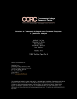Structure in community college career-technical programs: a qualitative analysis