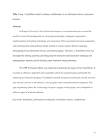 Using a TeachMeet model to enhance collaboration in an information literacy instruction program