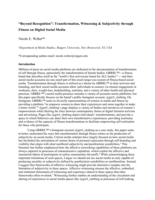 Beyond recognition: exploring transformation, witnessing & subjectivity in fitness social media