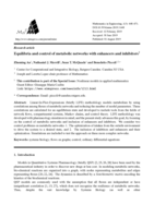 Equilibria and control of metabolic networks with enhancers and inhibitors