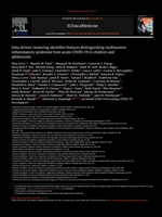 Data-driven clustering identifies features distinguishing multisystem inflammatory syndrome from acute COVID-19 in children and adolescents
