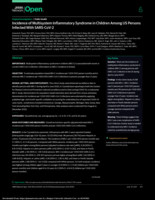 Incidence of multisystem inflammatory syndrome in children among US persons infected with SARS-CoV-2