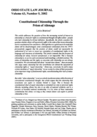 Constitutional citizenship through the prism of alienage