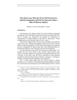 The Alston case: why the NCAA did not deserve antitrust immunity and did not succeed under a rule-of-reason analysis